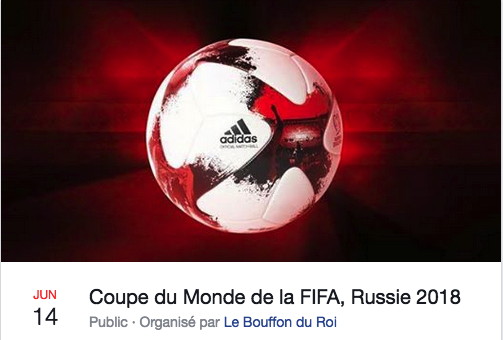 Bannière Facebook. Coupe du monde. Russie - Arabie Saoudite. 2018-06-14